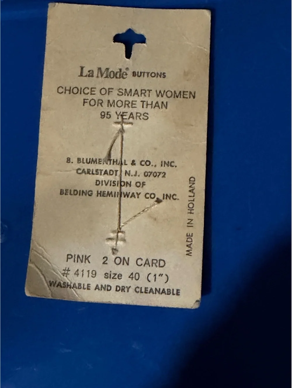 Vintage La Mode Pink Buttons Set - 1 Inch, Made in Holland